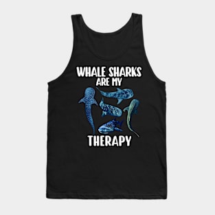 Watercolor Shark Ocean Sea Whale Sharks Are My Therapy Tank Top